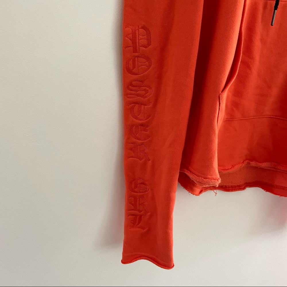 RARE Dolls Kill Poster Grl Oversize Cut Out Hoodie - Orange, Small - Picture 6 of 12